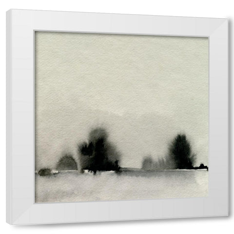 Ink Bloom Landscape IV White Modern Wood Framed Art Print by Caroline, Emma
