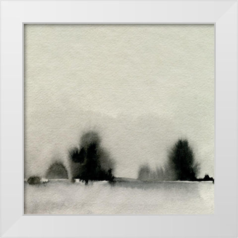 Ink Bloom Landscape IV White Modern Wood Framed Art Print by Caroline, Emma
