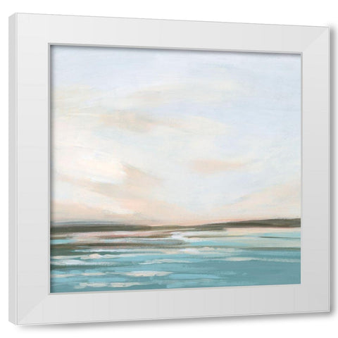 Seafoam Sunset I White Modern Wood Framed Art Print by Vess, June Erica