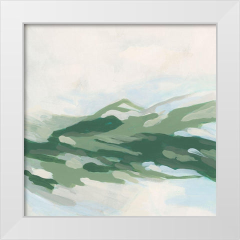 Emerald Foothills I White Modern Wood Framed Art Print by Vess, June Erica
