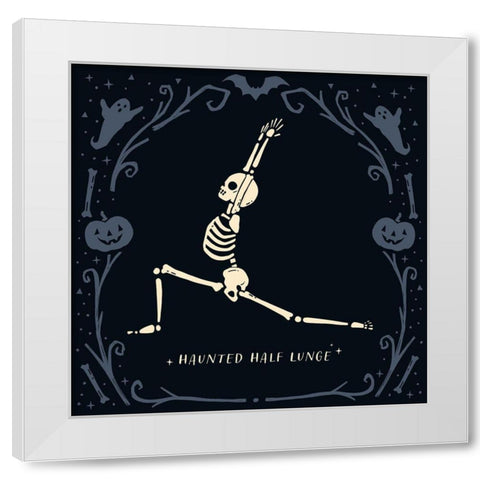 Scary Stretches III White Modern Wood Framed Art Print by Barnes, Victoria