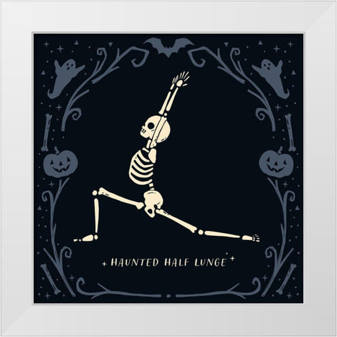 Scary Stretches III White Modern Wood Framed Art Print by Barnes, Victoria