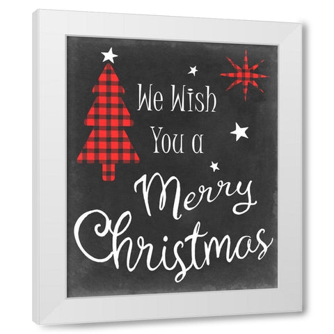 We Wish in Red White Modern Wood Framed Art Print by Chandler, Sharon