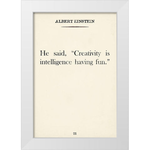 Notable Quotes IV White Modern Wood Framed Art Print by Vision Studio