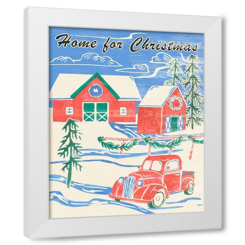 Home for Christmas I White Modern Wood Framed Art Print by Wang, Melissa