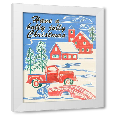 Home for Christmas II White Modern Wood Framed Art Print by Wang, Melissa