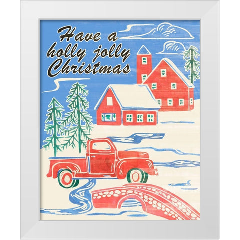 Home for Christmas II White Modern Wood Framed Art Print by Wang, Melissa