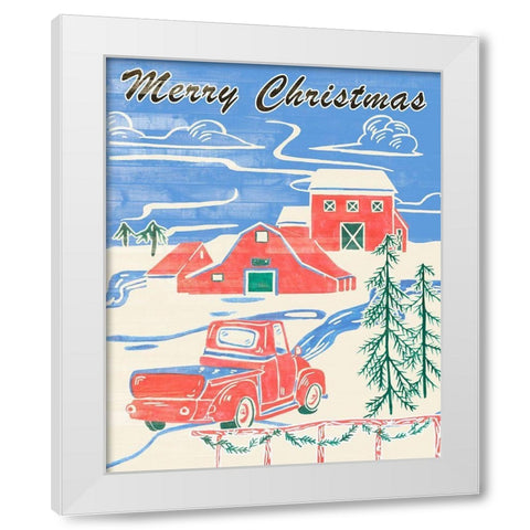 Home for Christmas IV White Modern Wood Framed Art Print by Wang, Melissa