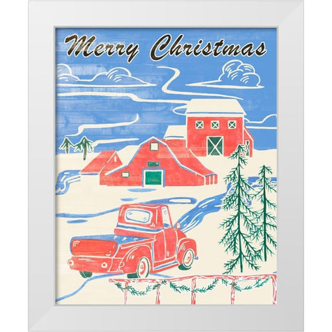 Home for Christmas IV White Modern Wood Framed Art Print by Wang, Melissa