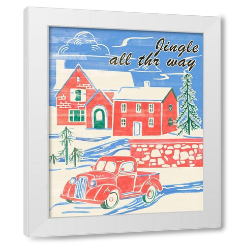 Home for Christmas VI White Modern Wood Framed Art Print by Wang, Melissa