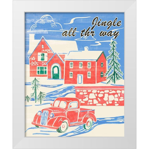 Home for Christmas VI White Modern Wood Framed Art Print by Wang, Melissa