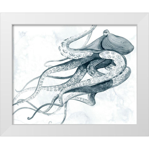 Drifting Tentacles I White Modern Wood Framed Art Print by Popp, Grace