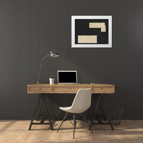 Quadrate Abstract III White Modern Wood Framed Art Print by Green, Jacob