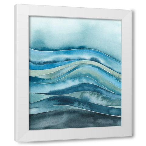 Quiet Wave I White Modern Wood Framed Art Print by Popp, Grace