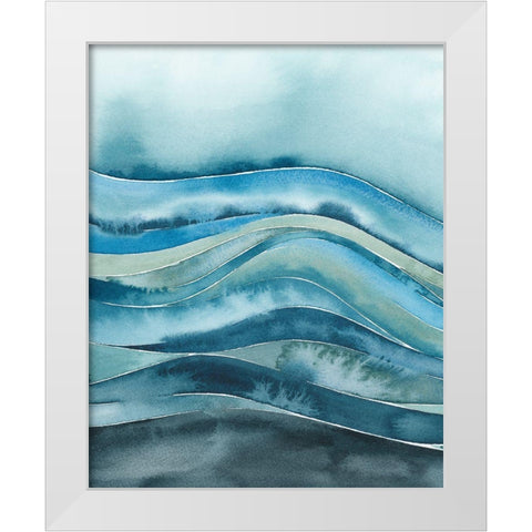 Quiet Wave I White Modern Wood Framed Art Print by Popp, Grace