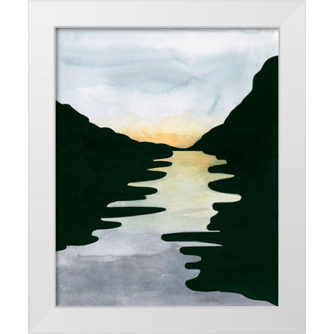 Elizabeths River II White Modern Wood Framed Art Print by Longley, Alicia