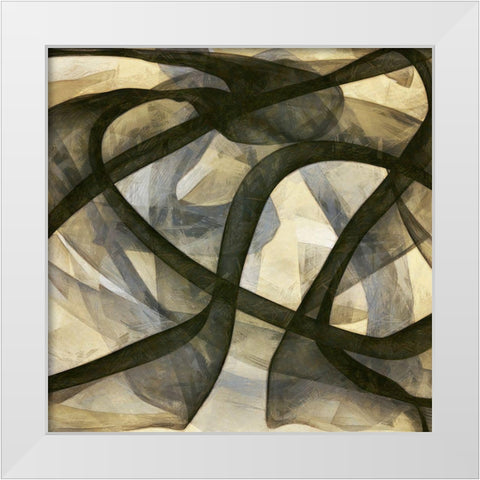 Inpath II White Modern Wood Framed Art Print by Saunders, Alonzo