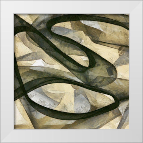 Inpath III White Modern Wood Framed Art Print by Saunders, Alonzo