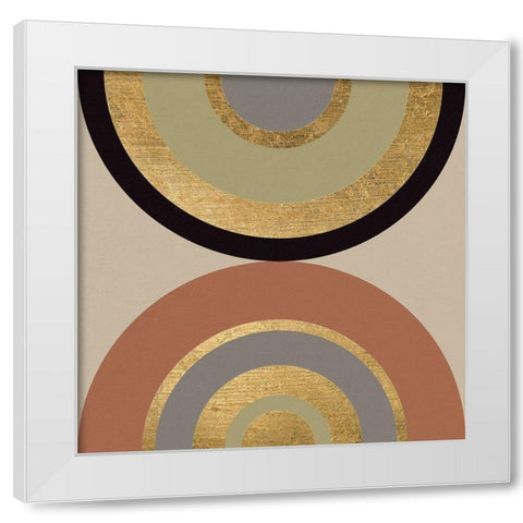 Wheel on Wheel II White Modern Wood Framed Art Print by Saunders, Alonzo