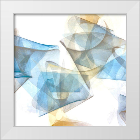 Soft Conjunction IV White Modern Wood Framed Art Print by Saunders, Alonzo
