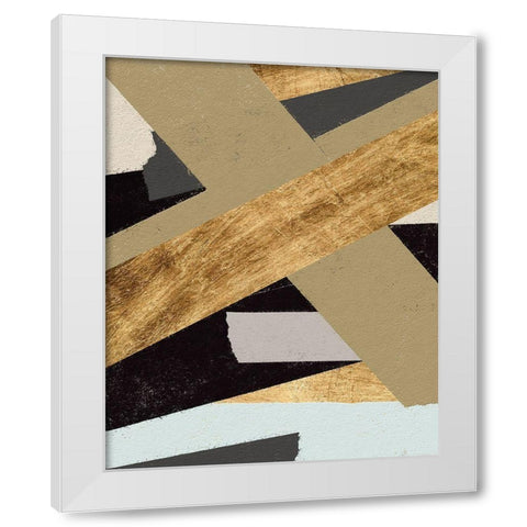 Taped Up II White Modern Wood Framed Art Print by Saunders, Alonzo