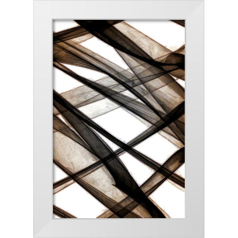 Cross Ways I White Modern Wood Framed Art Print by Saunders, Alonzo