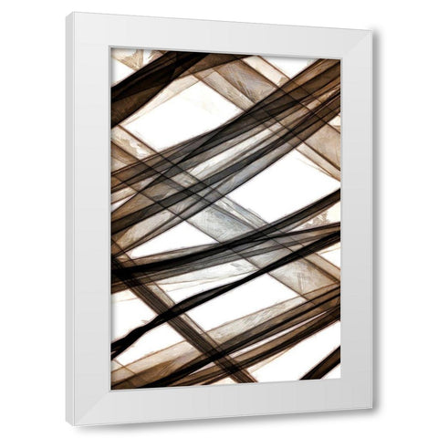 Cross Ways II White Modern Wood Framed Art Print by Saunders, Alonzo