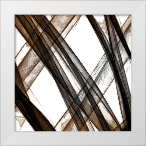 Cross Ways III White Modern Wood Framed Art Print by Saunders, Alonzo