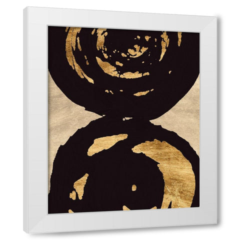 Swirl on Swirl I White Modern Wood Framed Art Print by Saunders, Alonzo