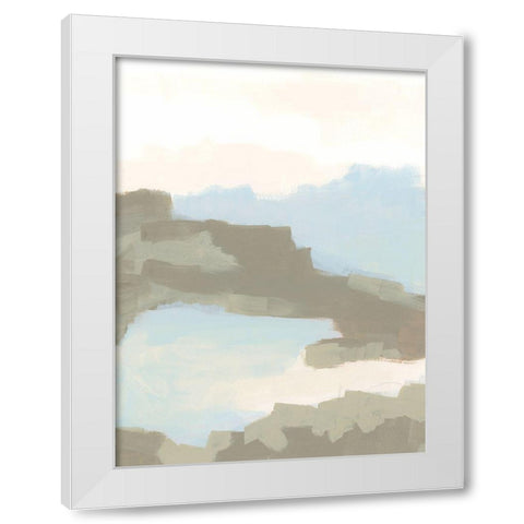 Desert Butte I White Modern Wood Framed Art Print by Vess, June Erica