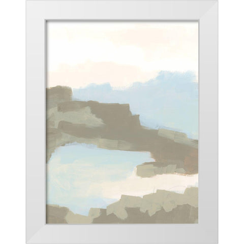 Desert Butte I White Modern Wood Framed Art Print by Vess, June Erica