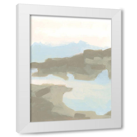 Desert Butte II White Modern Wood Framed Art Print by Vess, June Erica