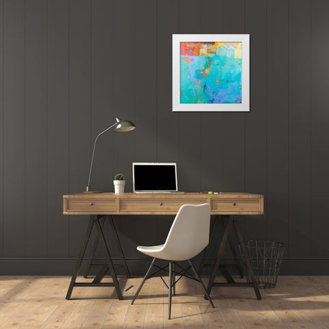 Colligere I White Modern Wood Framed Art Print by Jachimiec, Sue