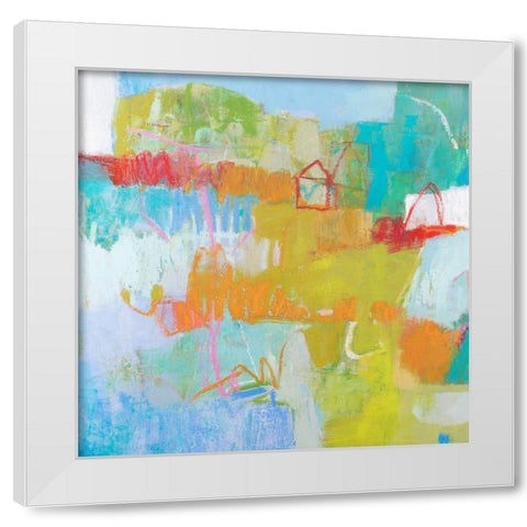 Colligere III White Modern Wood Framed Art Print by Jachimiec, Sue