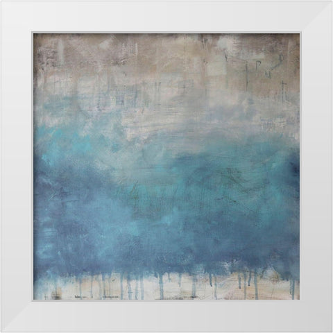 Serenity Paused White Modern Wood Framed Art Print by Bagnato, Judi