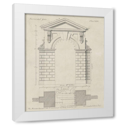 Rusticated Gate White Modern Wood Framed Art Print by Langley