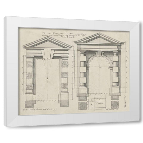 Tuscan Rusticated Doors White Modern Wood Framed Art Print by Langley