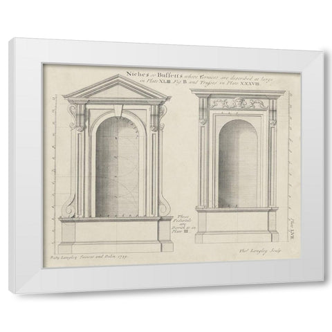 Niches or Buffets White Modern Wood Framed Art Print by Langley