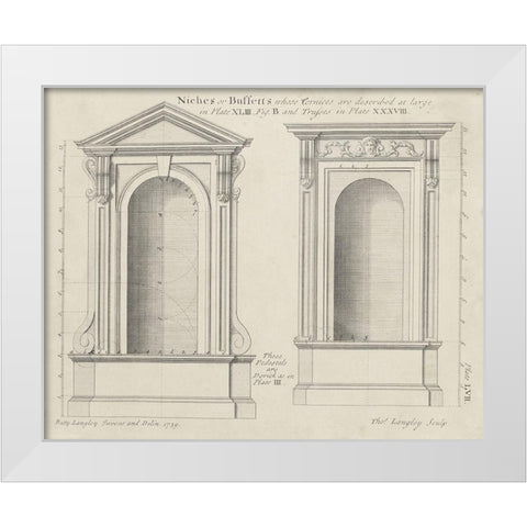 Niches or Buffets White Modern Wood Framed Art Print by Langley