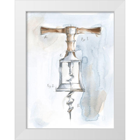 Corkscrew Variety II White Modern Wood Framed Art Print by Harper, Ethan