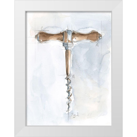 Corkscrew Variety III White Modern Wood Framed Art Print by Harper, Ethan