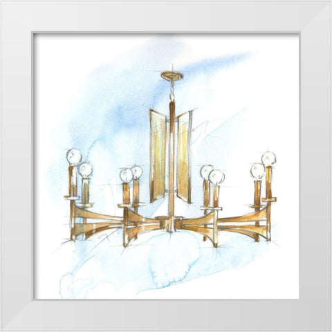 Retro Fixtures I White Modern Wood Framed Art Print by Harper, Ethan