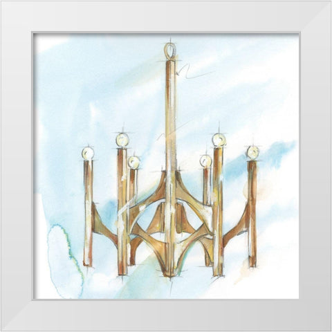 Retro Fixtures IV White Modern Wood Framed Art Print by Harper, Ethan
