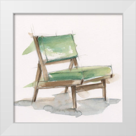 Retro Comfort I White Modern Wood Framed Art Print by Harper, Ethan