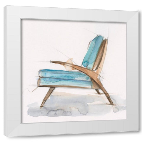 Retro Comfort II White Modern Wood Framed Art Print by Harper, Ethan