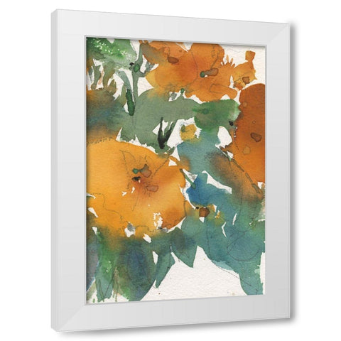 Floral Indulge I White Modern Wood Framed Art Print by Dixon, Samuel