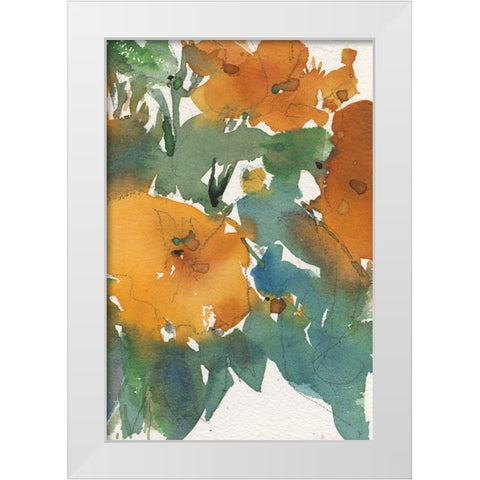 Floral Indulge I White Modern Wood Framed Art Print by Dixon, Samuel