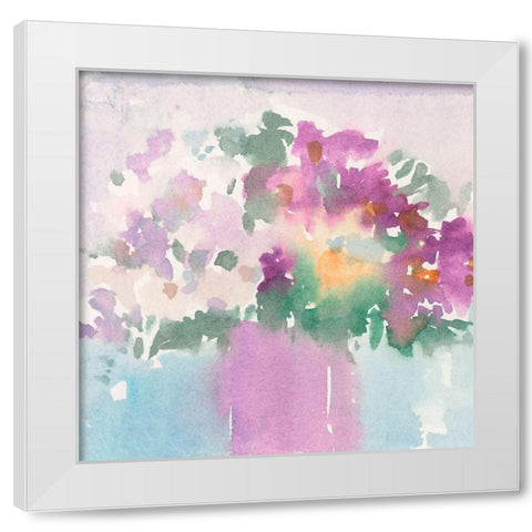 Floral Gathering I White Modern Wood Framed Art Print by Dixon, Samuel