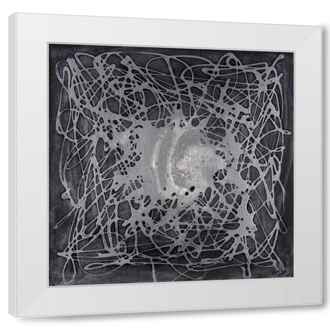Neuron in Silver White Modern Wood Framed Art Print by Willett, Michael