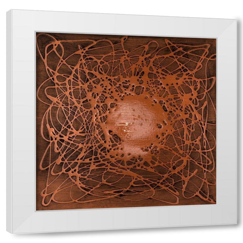 Neuron in Copper White Modern Wood Framed Art Print by Willett, Michael